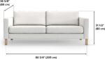 MASTERS OF COVERS SLIPCOVER ONLY! Karlstad Replacment Slipcover Snug Fit Karlstad 3 Seat (Not 2 Seat) Sofa Cover Slipcover for The IKEA Karlstad Three Seat -Light Khaki - Image 5