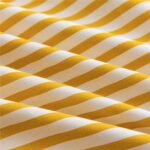 JELLYMONI 100% Natural Cotton 3pcs Striped Duvet Cover Sets,White Duvet Cover with Yellow Stripes Pattern Printed Comforter Cover,with Zipper Closure & Corner Ties(Cal King Size) - Image 6