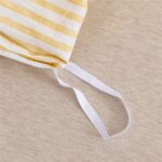 JELLYMONI 100% Natural Cotton 3pcs Striped Duvet Cover Sets,White Duvet Cover with Yellow Stripes Pattern Printed Comforter Cover,with Zipper Closure & Corner Ties(Cal King Size) - Image 7