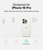 Ringke Fusion Bold for iPhone 16 Pro Case, Compatible with MagSafe, Textured Sides for Grip, Anti-Yellowing Technology, Clear Back to Show Phone Color - Magnetic Black - Image 3