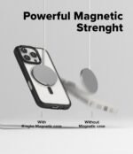 Ringke Fusion Bold for iPhone 16 Pro Case, Compatible with MagSafe, Textured Sides for Grip, Anti-Yellowing Technology, Clear Back to Show Phone Color - Magnetic Black - Image 5