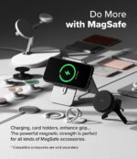Ringke Fusion Bold for iPhone 16 Pro Case, Compatible with MagSafe, Textured Sides for Grip, Anti-Yellowing Technology, Clear Back to Show Phone Color - Magnetic Black - Image 6