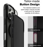 Ringke Fusion Bold for iPhone 16 Pro Case, Compatible with MagSafe, Textured Sides for Grip, Anti-Yellowing Technology, Clear Back to Show Phone Color - Magnetic Black - Image 7