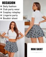 Avidlove Mini Skirt for Women Pleated Drawstring High Waist Skater Skirt Sexy Lingerie Skirts S-XXL - Image 4