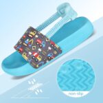 Otojaku Kids Flip Flops Sandals Toddler Boys Girls Sequin Slides Shower Beach Pool Shoes Slip on Summer Slippers with Back Strap - Image 4
