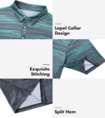 Seadodo Golf Shirts for Men Short Sleeve Dry Fit Moisture Wicking Performance Print Polo Shirt for Tennis Hiking Camping - Image 6