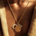 Zodiac Necklaces for Women,14K Gold Zodiac Sign Coin Necklace with Opal Crescent Moon 12 Constellation Astrology - Image 3