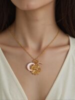 Zodiac Necklaces for Women,14K Gold Zodiac Sign Coin Necklace with Opal Crescent Moon 12 Constellation Astrology - Image 7