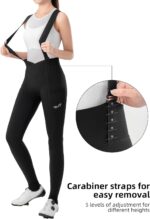 ROCKBROS Cycling Bibs Women with Removable Straps 3D Breathable Padded Bike Pants with Pockets Stretch Tight Cycling Pants - Image 5