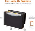 Amazon Basics Expanding Organizer File Folder, Letter Size - Black, 1-Pack - Image 9