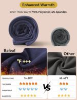 baleaf Women's Thick Fleece Lined Leggings Winter Warm Jeggings Water Resistant High Waisted Tights Snow Pants 4 Pockets - Image 4