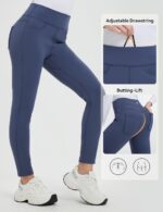 baleaf Women's Thick Fleece Lined Leggings Winter Warm Jeggings Water Resistant High Waisted Tights Snow Pants 4 Pockets - Image 6