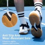 TEOHRW Wide Tennis Shoes for Men | All Court Pickleball Racquetball & Squash Athletic Sneakers | Arch Support & Cushioned Midsole - Image 6