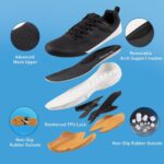 TEOHRW Wide Tennis Shoes for Men | All Court Pickleball Racquetball & Squash Athletic Sneakers | Arch Support & Cushioned Midsole - Image 7