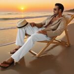TAFLE Mens Linen Pants Casual Summer Beach Pants Elastic Waist Drawstring Lightweight Vacation Trousers with Pockets - Image 5