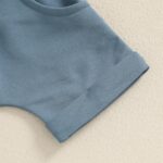 FYBITBO Toddler Baby Boys Easter Outfit Bunny Tractor Tshirt Short Sleeve Tops Solid Shorts Summer Outfits Clothes Set - Image 8