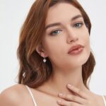 GIRIOIZ High-Carbon Diamond Hoop Earrings for Women Sterling Silver Cuff Earrings Drop Huggie Stud Halo Earrings with 18K - Image 7