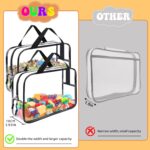 8 Packs Large Toy Storage Bags, Reusable Clear PVC Board Game Storage, Toy Storage Organizer Bags with Zipper for Building Blocks, Puzzle and Handmade Accessories, Clear Toiletry Bag - Image 5