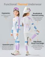 pMMq 5-12Y Thermal Underwear Set for Kids Long Sleeve Johns Athletic Thermal Shirts Warm Soft Comfy Base Layer - Image 3