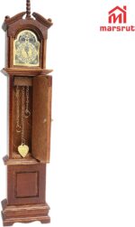 Miniature Dollhouse Grandfather Clock Set, 1:12 Scale Mini Doll House Furniture Accessories, Victorian Decoration for Living Room, Bedroom, Kitchen, Home, Office, Small Wooden Rustic Essential Decor - Image 4