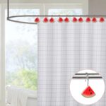 12 PCS Fruit Shower Curtain Hooks Watermelon Shower Curtain Hook Cute Resin Curtain Hanger Hooks for Living Room Bedroom Bathroom Kids Room Fashion Home Decor - Image 4