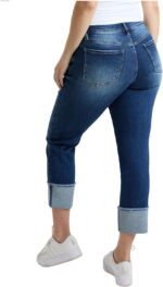 Royalty For Me Womens Women's Premium Stretch Mega Cuff Jeans - Image 4