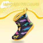 K KomForme Toddler Rain Boots Baby Easy-on Rain Shoes Lightweight Waterproof for Boys and Girls - Image 7