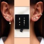 6PCS 14k Gold Plated Hoop Earrings Stacks for Women Trendy Small Chunky Huggie Earring CZ Cartilage Stud Earrings Hypoallergenic Dangle Chain Earrings for Multiple Piercing - Image 4