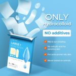 TKTK Hydrocolloid Bandages, 45 x 45 mm Large Pimple Patches for Face, XL Acne Patches for Body, Back, Forehead, Cheek Zit Breakouts, Big Hydrocolloid Patch (Square, Strip, Dot 5 Sizes 120 Count) - Image 7