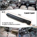 Leather Car Seat Gap Filler, 2 Pack No-Drop Seat Guard Universal Gap Stopper/Catcher to Fill The Gap Between Seat and Console Black Car Crevice Blocker Space Pad - Image 6