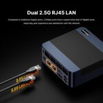 BOSGAME M4 Plus Mini PC Gaming, AMD Ryzen 9 7940HS (up to 5.2GHz) 32GB DDR5 1TB PCIe4.0 SSD Mini Computer, Mini PC 4K Display USB4 & Oculink, 2.5G Dual LAN, WiFi 6, BT5.2 - Image 5