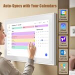 Smart Digital Calendar: 21.5-Inch Electronic Wall Calendars & Chore Chart, Full HD Interactive Touchscreen Display for Family Schedules Planner,Seamless Scheduling/Organizing-Wall/Desk Mountable - Image 3