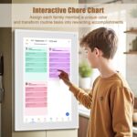 Smart Digital Calendar: 21.5-Inch Electronic Wall Calendars & Chore Chart, Full HD Interactive Touchscreen Display for Family Schedules Planner,Seamless Scheduling/Organizing-Wall/Desk Mountable - Image 5