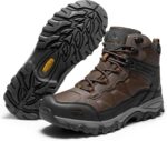 NORTIV 8 Men's Waterproof Hiking Boots Outdoor Trekking Lightweight Mountaineering Leather Shoes - Image 3