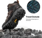 NORTIV 8 Men's Waterproof Hiking Boots Outdoor Trekking Lightweight Mountaineering Leather Shoes - Image 6