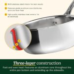 Cuisinart 12-Piece PureClad™ Triple-Ply Stainless Steel Cookware Set, PCT-12 - Image 6