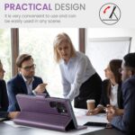 AUPAI for Samsung Galaxy S25 Ultra Wallet Case with Credit Card Holder, PU Leather RFID Blocking Folio Flip Kickstand Magnetic Clasp Protective Phone Cover for Women Men Purple - Image 8