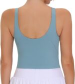 THE GYM PEOPLE Women's Sports Bra Sleeveless Workout Tank Tops Running Yoga Cropped Tops with Removable Padded - Image 3