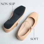 WONDERWAY Women Mary Jane Shoes,Slip On Ankle Strap Dress Flat Shoes - Image 4