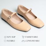 WONDERWAY Women Mary Jane Shoes,Slip On Ankle Strap Dress Flat Shoes - Image 5