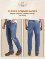 Weatherproof Vintage Fleece Lined Jeans Men - Regular Fit | Soft & Warm, Cold Weather Insulated Fleece Winter Pants for Men - Image 5