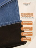 Weatherproof Vintage Fleece Lined Jeans Men - Regular Fit | Soft & Warm, Cold Weather Insulated Fleece Winter Pants for Men - Image 6