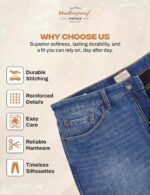 Weatherproof Vintage Fleece Lined Jeans Men - Regular Fit | Soft & Warm, Cold Weather Insulated Fleece Winter Pants for Men - Image 9