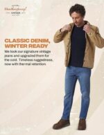Weatherproof Vintage Fleece Lined Jeans Men - Regular Fit | Soft & Warm, Cold Weather Insulated Fleece Winter Pants for Men - Image 10