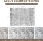 zesthome 5x7 Area Rugs, Modern Washable Rug, Non-Slip Rugs for Living Room, Stain Resistant Abstract Rugs, Ultra-Thin Indoor Area Rug 5x7, Home Decor Grey Rug - Image 3