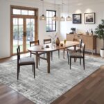 zesthome 5x7 Area Rugs, Modern Washable Rug, Non-Slip Rugs for Living Room, Stain Resistant Abstract Rugs, Ultra-Thin Indoor Area Rug 5x7, Home Decor Grey Rug - Image 4