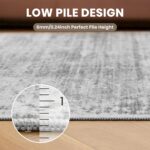 zesthome 5x7 Area Rugs, Modern Washable Rug, Non-Slip Rugs for Living Room, Stain Resistant Abstract Rugs, Ultra-Thin Indoor Area Rug 5x7, Home Decor Grey Rug - Image 8