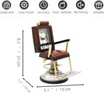 YOUKI Bronze Barber Chair Desk Clock,Hairdresser Hairstylist Gift Ideas,Unique Table Clock Battery Powered,Home Decor Ideal for Office Hotel Cafe Bedroom - Image 3