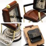 YOUKI Bronze Barber Chair Desk Clock,Hairdresser Hairstylist Gift Ideas,Unique Table Clock Battery Powered,Home Decor Ideal for Office Hotel Cafe Bedroom - Image 8