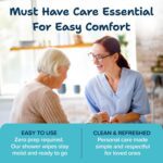 Body Wipes for Adults Bathing No Rinse 100pc XL - Ultra Thick Shower Travel Wipes for Personal Cleansing & Hygiene Essentials, Elderly Care, Incontinence Disposable Washcloths for Women Men - Image 5